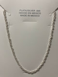 Cadena Trenzada de Plata .925