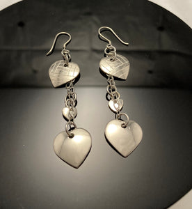 Aretes Corazones de Plata .925