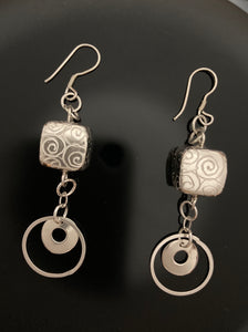 Aretes Cubos y Argollas de Plata .925