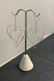 Aretes Corazones Plata .925